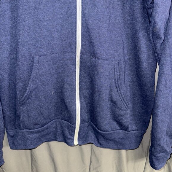 Bella + Canvas Unisex Sz Large Triblend Full-Zip Lightweight Hoodie Fleece 3939 - Picture 7 of 11